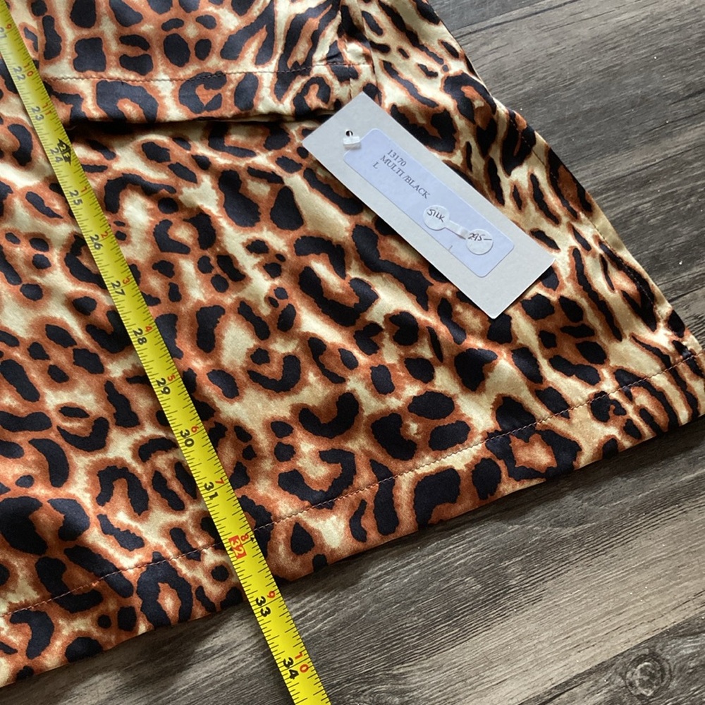 Caroline Rose leopard print 100% silk tunic. Size L - Picture 4 of 11